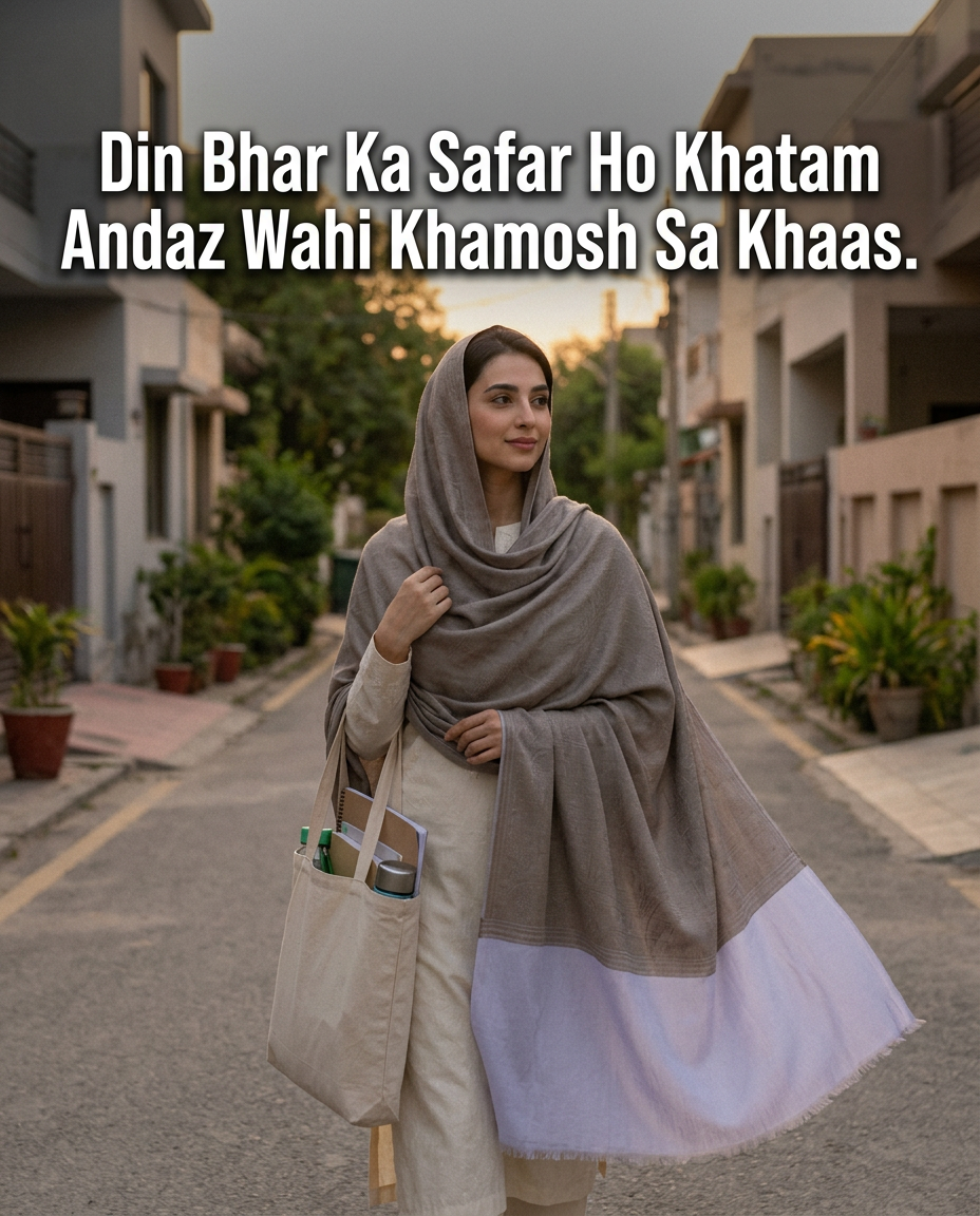 Din Khatam Ho Jaye, Andaaz Wahi Khamosh Sa Khaas Reh Jaye